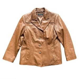 Jones New York Brown Leather Jacket